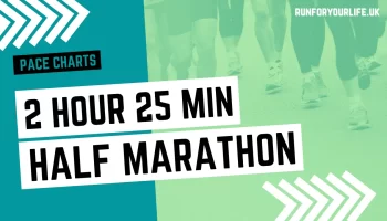 2 hour 25 minutes half marathon pace chart