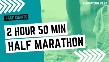 2 hour 50 minutes half marathon pace chart