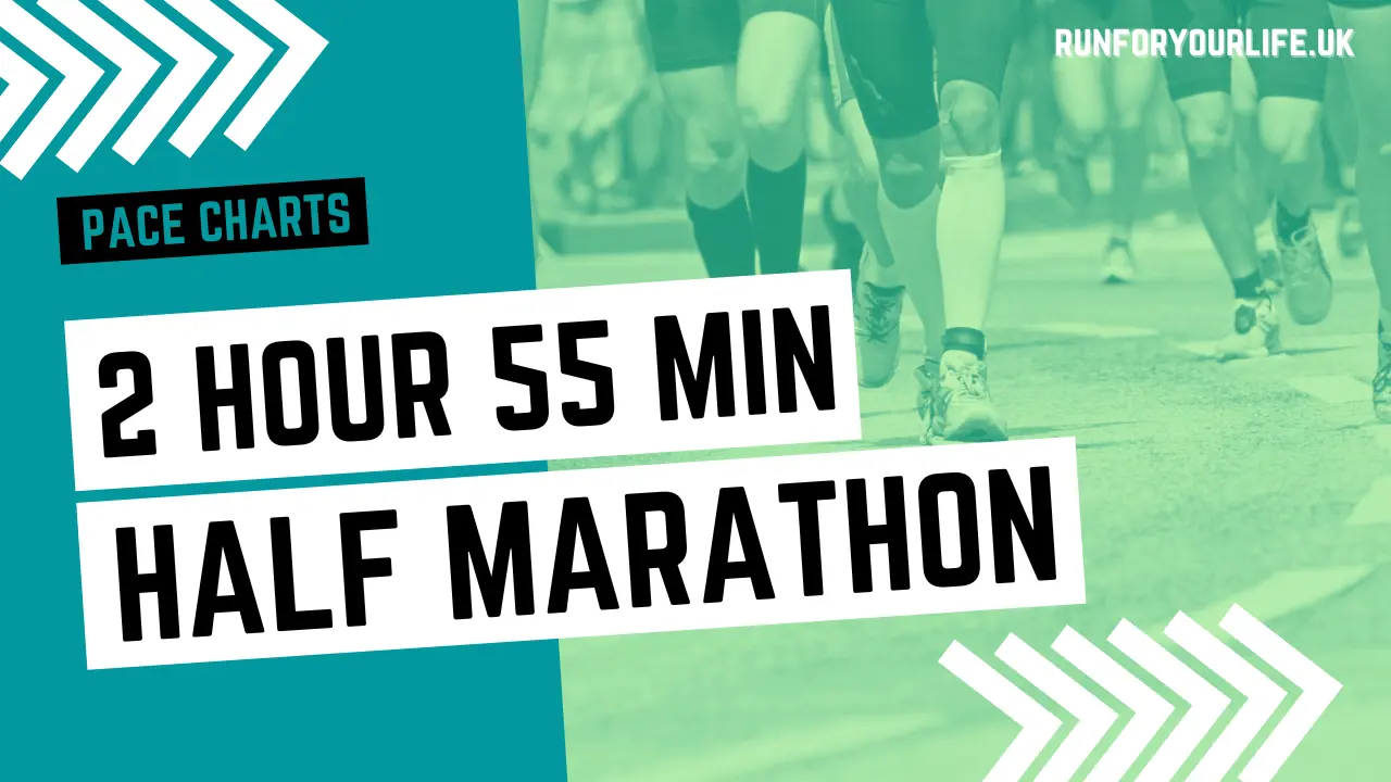 2 hour 55 minutes half marathon pace