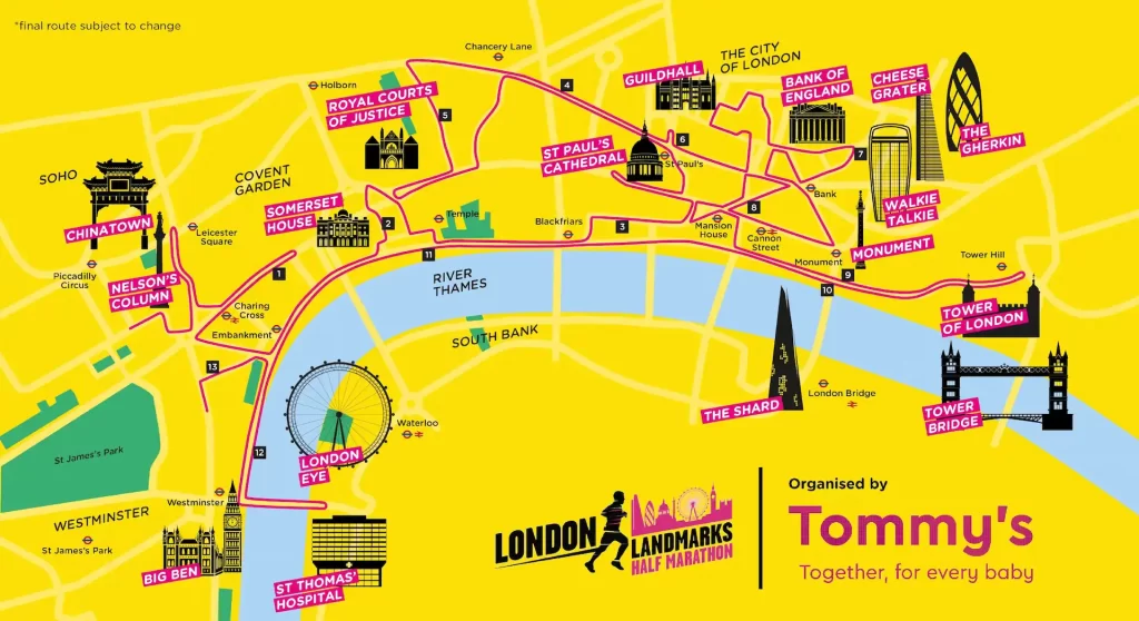 London Landmarks Map 2024